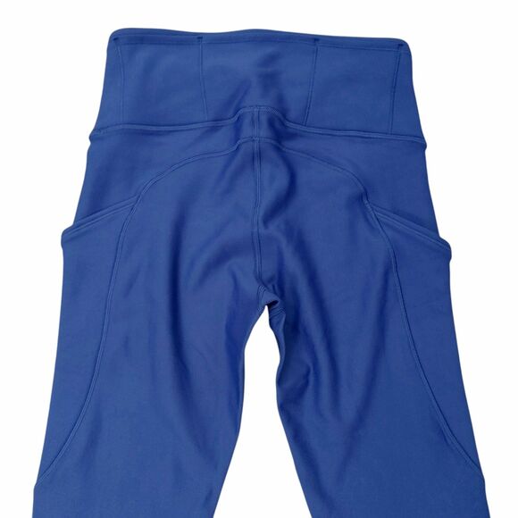 Lululemon Tights Womens 4 Blue Mid Rise Full Length Fast Free Athleisure Running - Picture 6 of 13